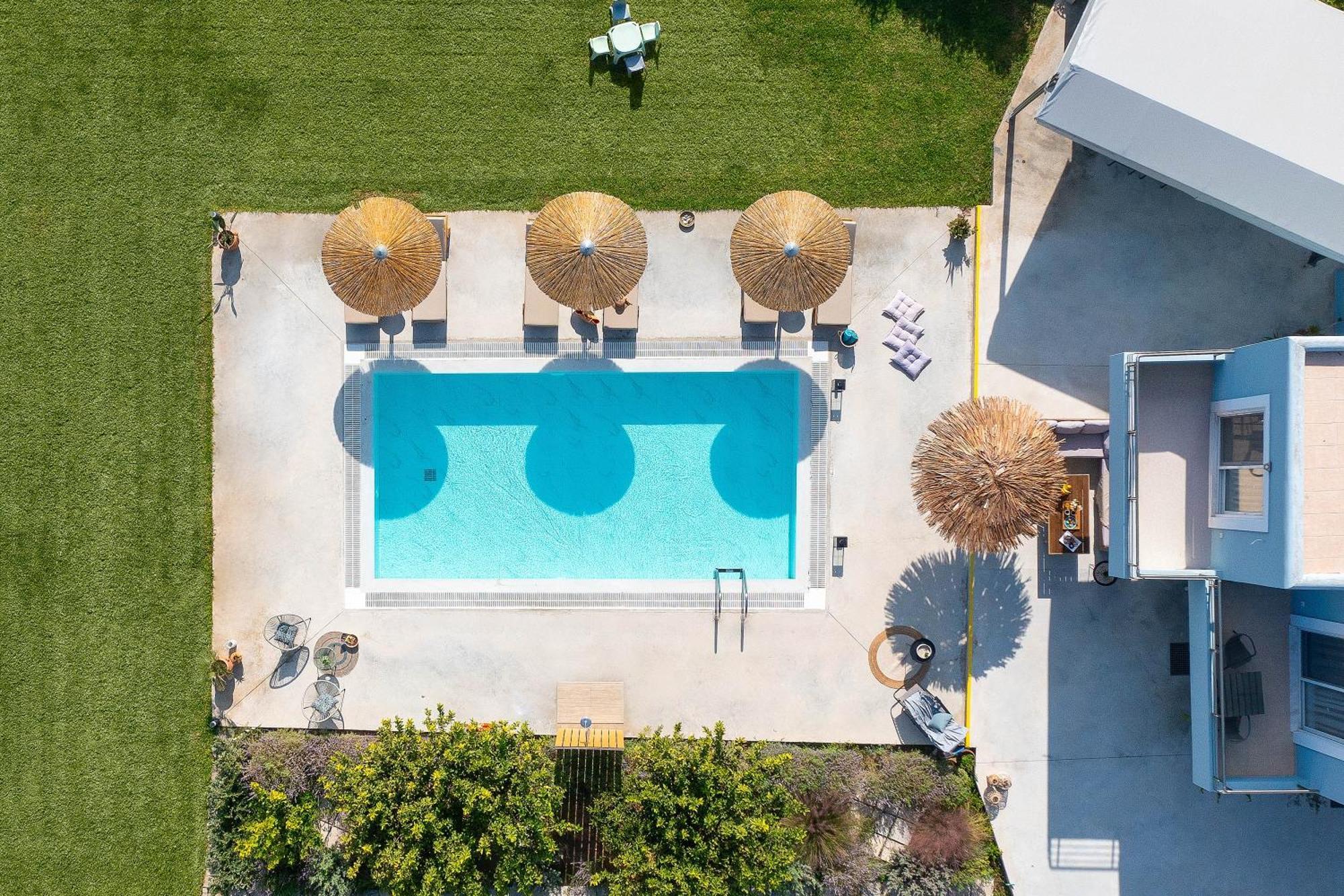 Ethria Pool Villa With Heated Jacuzzi Afantou Exterior foto