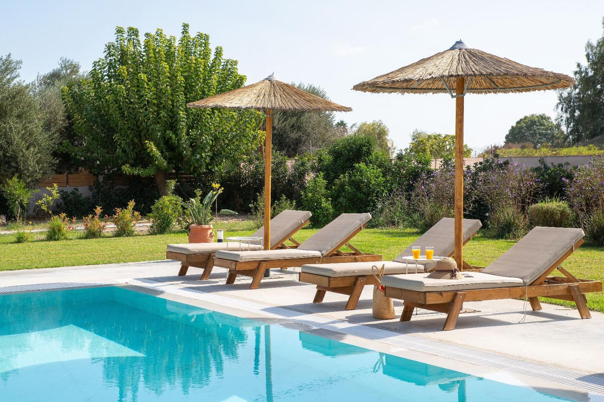 Ethria Pool Villa With Heated Jacuzzi Afantou Exterior foto