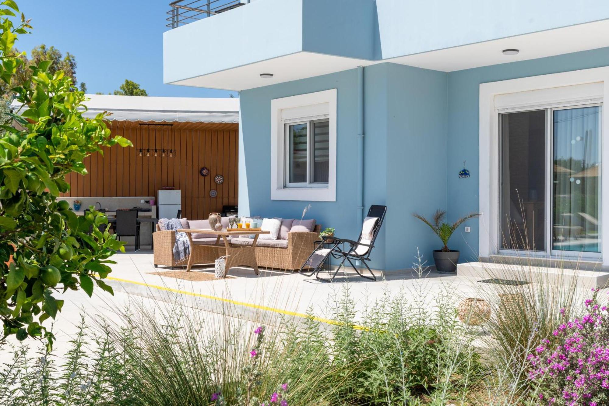 Ethria Pool Villa With Heated Jacuzzi Afantou Exterior foto